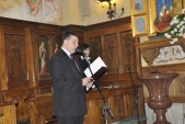 Burmistrz Andrzej Wyczawski podczas wystąpienia