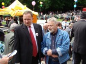 Wiceburmistrz Bogdan Wołoszyn oraz zastępca przewodniczącego RM Marian Kozłowski