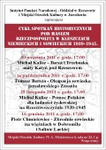 Afisz informujący o cyklu spotkań "Rzeczpospolita w kleszczach niemieckich i sowieckich 1939-1945".