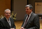 Burmistrz Andrzej Wyczawski oraz Bogusław Pawlak