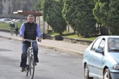 W tym dniu burmistrz Andrzej Wyczawski przyjechał do pracy na rowerze.