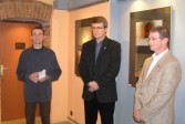 Od prawej: Ryszard Michno, Janusz Iwaszek, Damian Waliczek - komisarz wystawy. Fot. Iwona Międlar