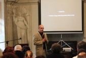 Dr hab. Jakub Sito z Instytutu Sztuki Polskiej Akademii Nauk w Warszawie mówił o rzeźbie w kregu koscioła jezuitów NPM na Polu.
