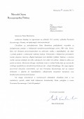 Uroczysty list od Marszałka Sejmu RP Marka Kuchcińskiego odczytał Starosta Powiatu Jarosławskiego Tadeusz Chrzan