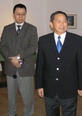 Ambasador Tajwanu w Polsce Victor Tsu Lin Teng (z prawej) oraz sekretarz Yeh Shin Chu