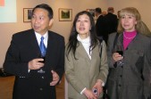 ... a także z dyrektorką Centrum Kultury Japońskiej w Przemyślu Igą Dżochowską i pianistką Atsuko Ogawą (w środku)