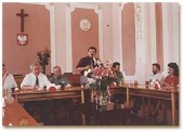 Z Burmistrzem I kadencji śp. Stanisławem Hajnusem (czerwiec 1994)