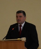 Burmistrz Miasta Jarosławia Andrzej Wyczawski podczas wystąpienia