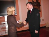 Konsul Katalin Bozsaky oraz burmistrz Andrzej Wyczawski podczas wieczoru Polsko-Węgierskiego