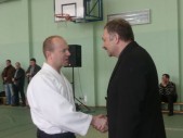 Od lewej: Wiesław Pikor - Prezes Zarządu Combat Aikido oraz Jan Biłas - sekretarz miasta