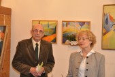 Jadwiga Górska, prezes Oddziału SMJ oraz wiceprezes Stanisław Przewrocki