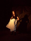 Monika Siara w monodramie "Śmiertka" (zdjęcia pozostałych laureatek Turnieju Wierszy Jednego Poety zostały zamieszczone w poprzedniej relacji).
