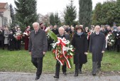 reprezentacja Rady Miasta z przewodniczącym Jarosławem Pagaczem i wiceprzewodniczącym Marianem Januszem,