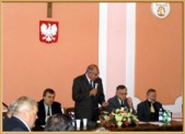 Przewodniczący Rady Miasta Marian Janusz oraz Zastepcy: Jan Walter, Wacława Spiradek i Jarosław Pagacz
