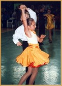 Młodzi tancerze - uczestnicy Turnieju Tańca Towarzyskiego.