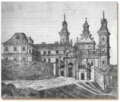 "Kościół Panny Maryi w Jarosławiu, fundowany w roku 1654, przerysowany na miejscu w październiku 1845 roku"