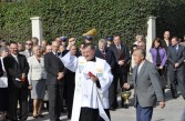 Poświęcenie wiaduktu przez ks. Mariana Bocho | Fot.  Małgorzata Młynarska