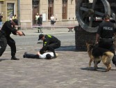 Terrorysta używa broni raniąc policjanta | Fot.  Marta Hawryszko
